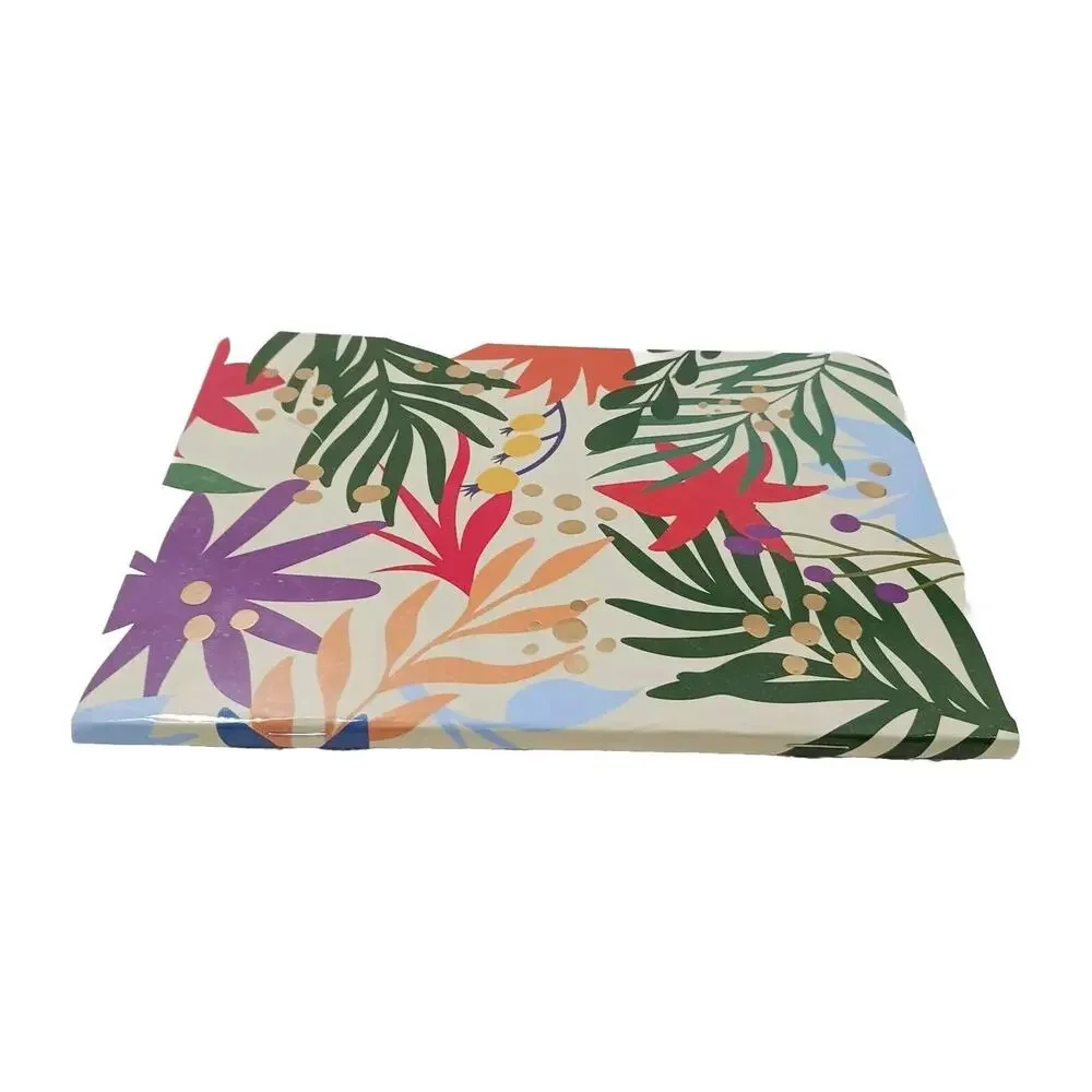 Notebook Journal FLORAL GOLD‎ LEAF Tropical Lined Pages Composition Stationary
